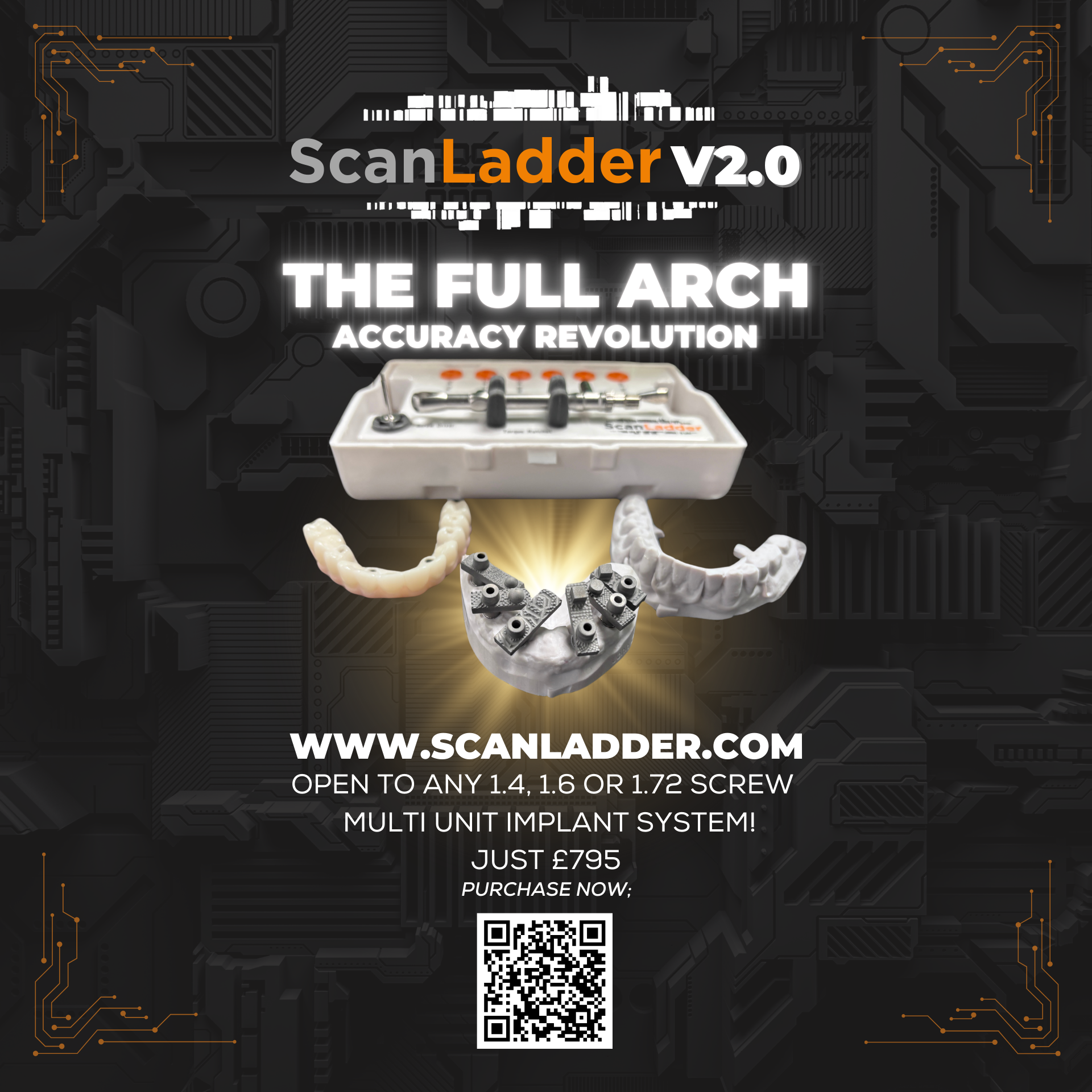 Scan Ladder Titanium Direct Kit for Precise Full Arch